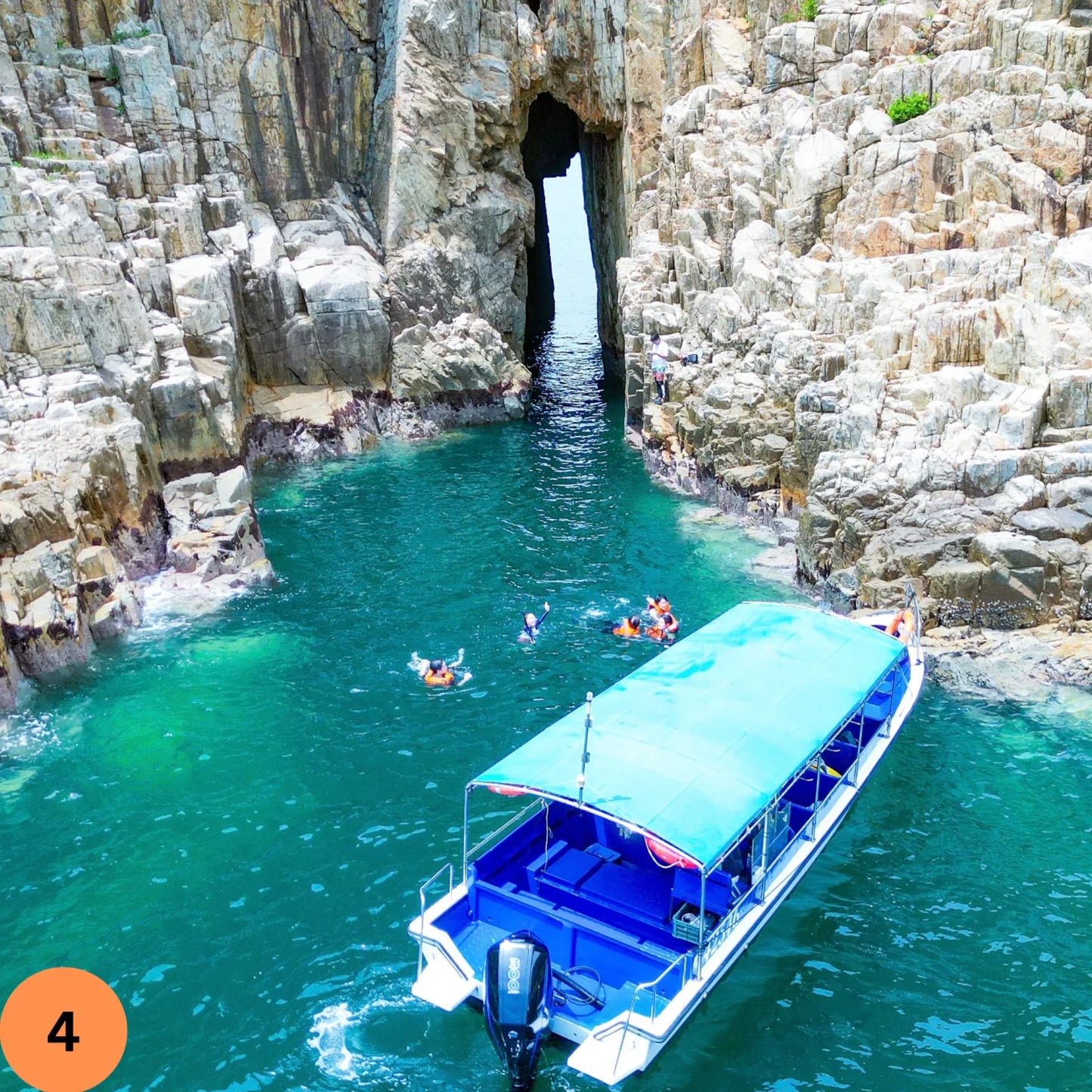 Hong Kong Geopark Double Sea Arches Volcano Coasteering Experience (2.5hrs)