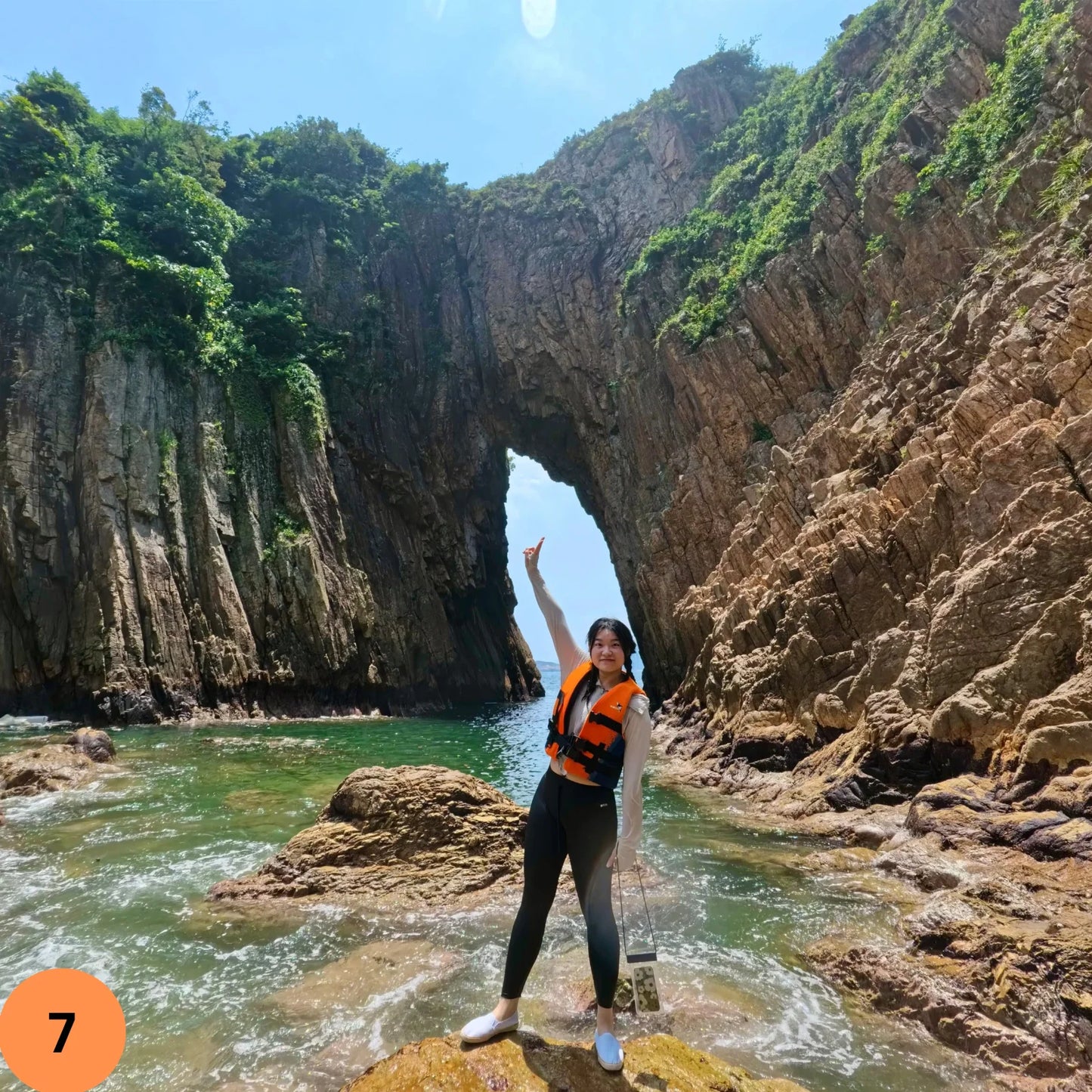 Hong Kong Geopark Double Sea Arches Volcano Coasteering Experience (2.5hrs)